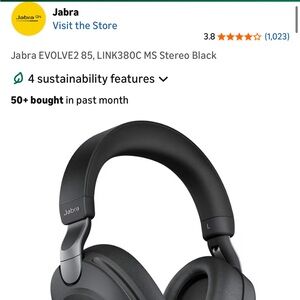NIB - Jabra Evolve2 85 Black Wireless USB-c Headphones